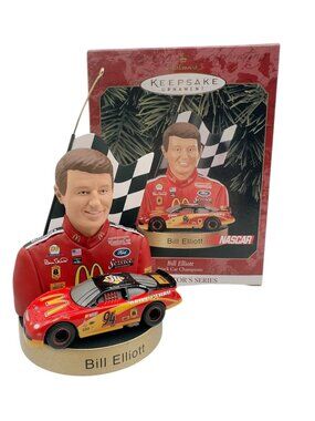 Hallmark Bill Elliott NASCAR Stock Car Keepsake Ornament McDonald's #94 1999